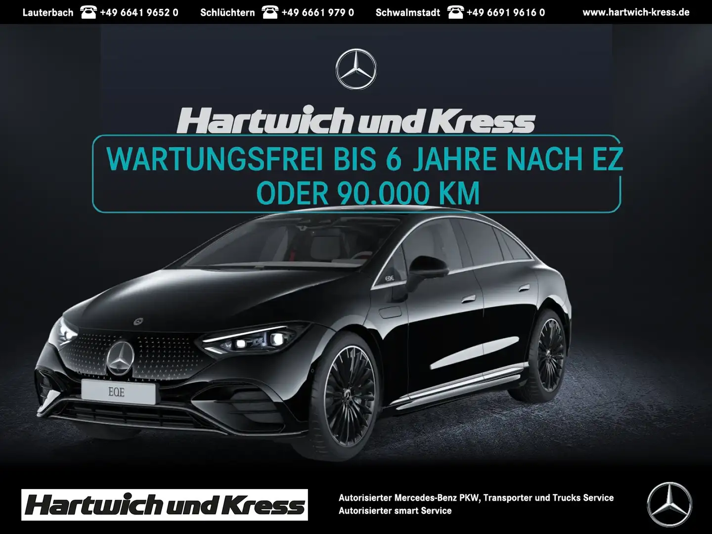 Mercedes-Benz EQE 350 EQE 350 Edition AMG Line+21"Räder+Airmatic+Pano+HA-Lenkung Noir - 1