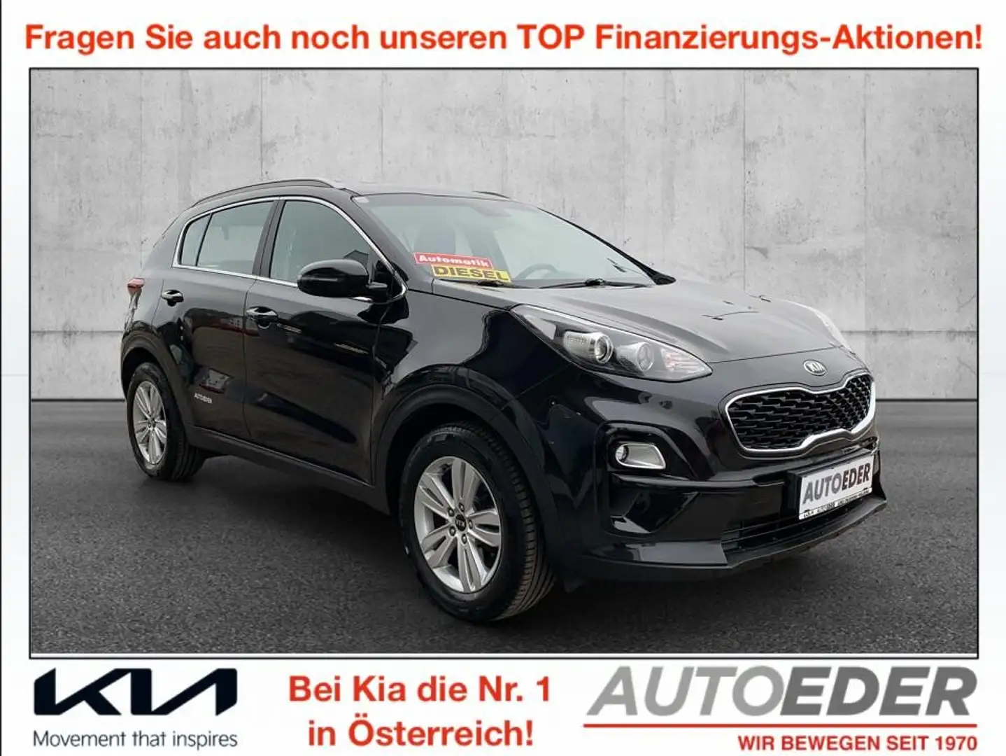 Kia Sportage 1,6 CRDI SCR Silber DCT Aut. Schwarz - 1