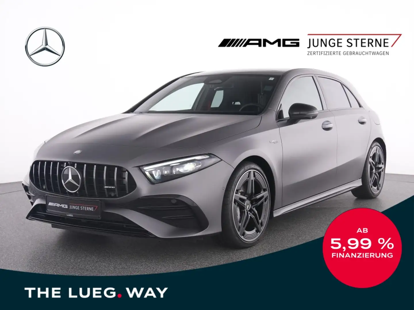 Mercedes-Benz A 35 AMG 4M Pano+Burm+MBeam+HUD+Sthzg+KeylG+360° Grau - 1