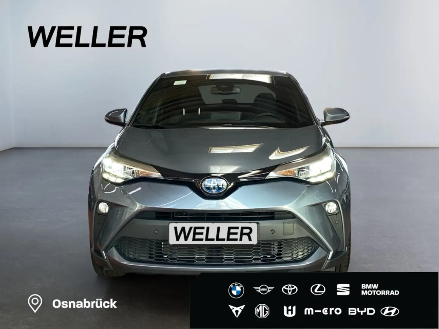 Toyota C-HR 2.0 Hybrid Team D *LED*ACC*CarPlay*CAM*SHZ* Gris - 2