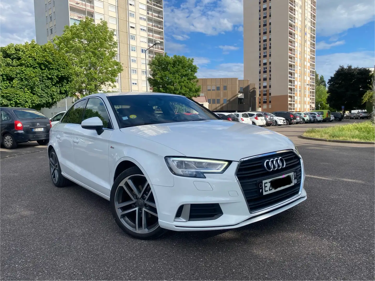 Audi A3 Berline 1.6 TDI 116 S tronic 7 Line Blanc - 2