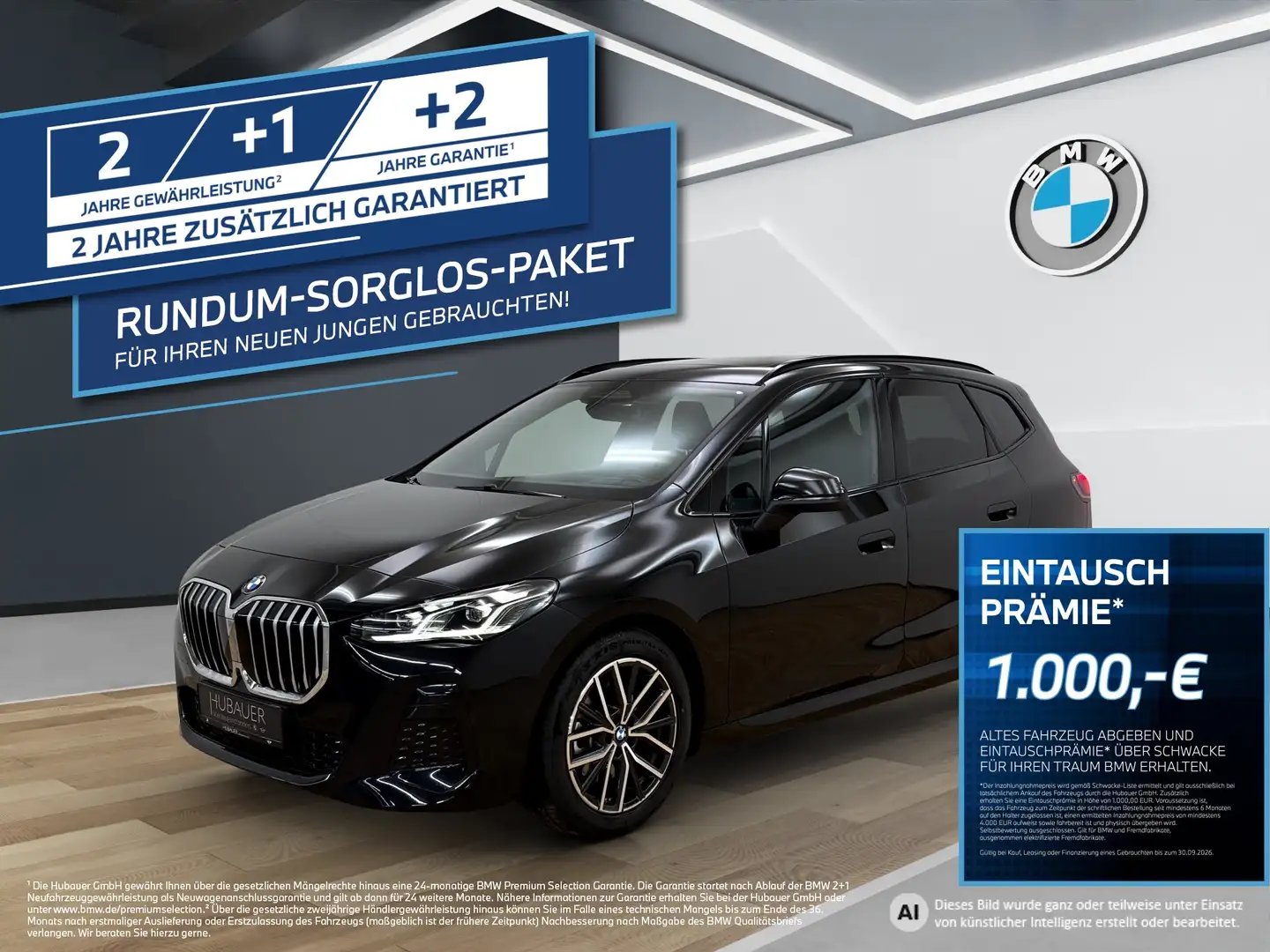 BMW 223 d xDrive Active Tourer [M Sport, Pano, AHK] Schwarz - 1