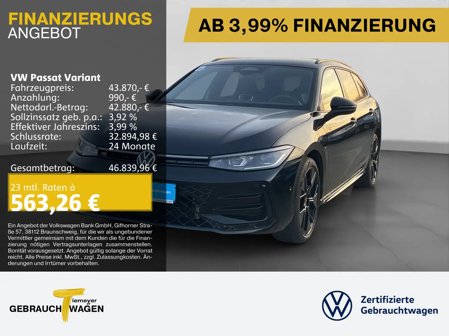 Volkswagen Passat Variant 1.5 TSI DSG eHYBRID 272PS R-LINE Noir - 1