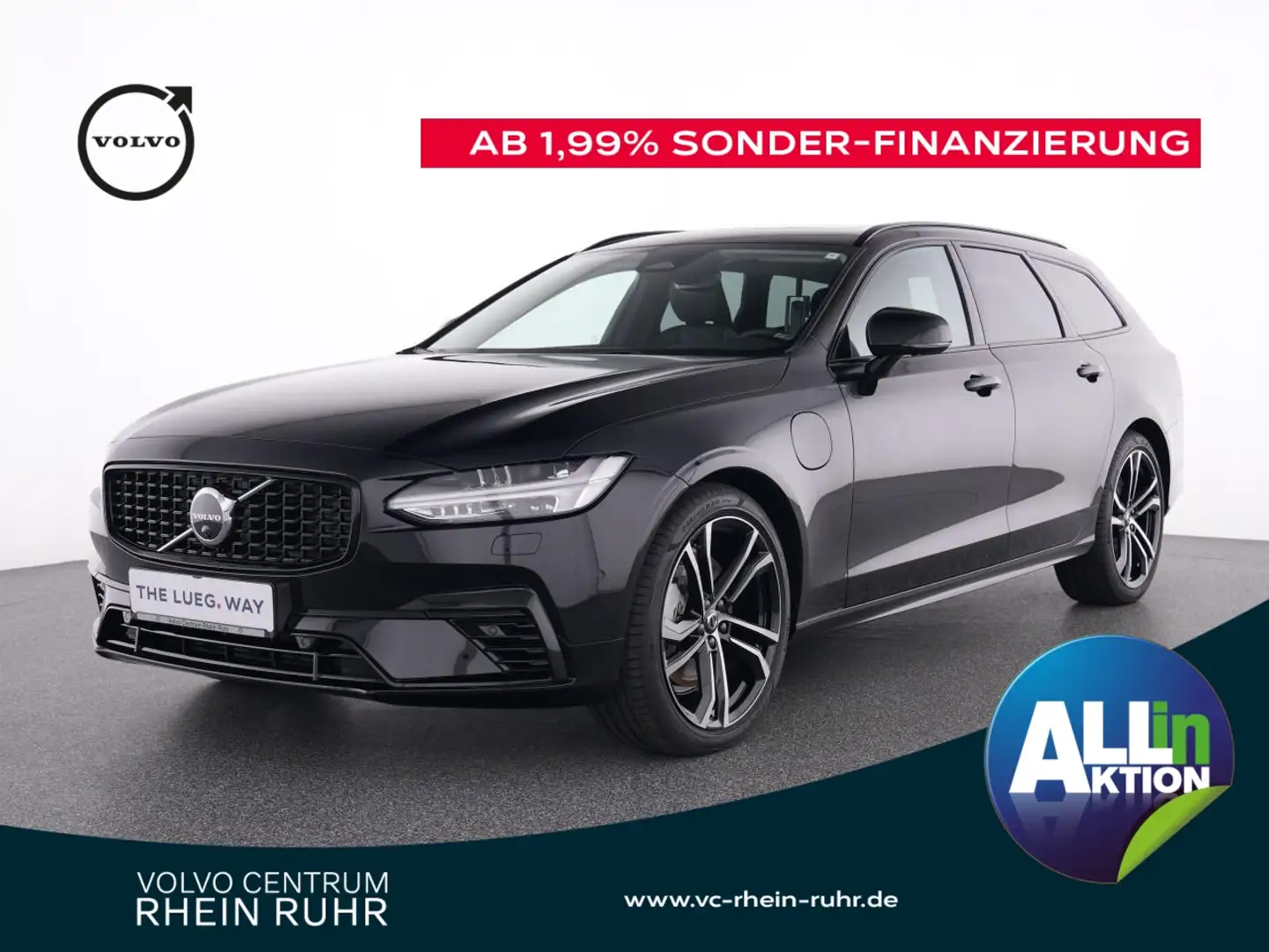 Volvo V90 T6 AWD Plus Dark+Luftf+LM20+Pano+Nappa+360Ka Noir - 1