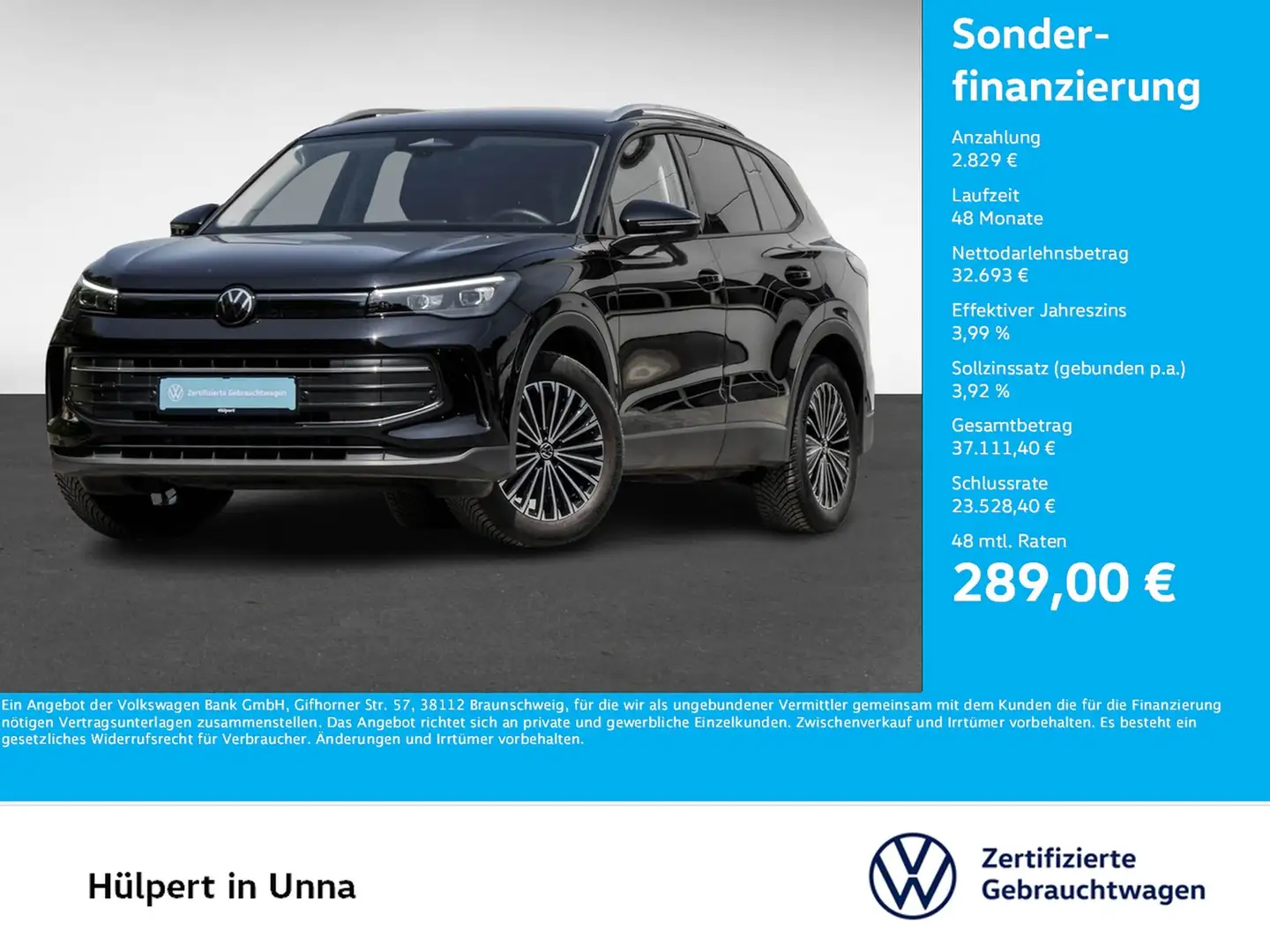 Volkswagen Tiguan 2.0 LIFE NEUES MODELL AHK CAM ACC LM18 Zwart - 1