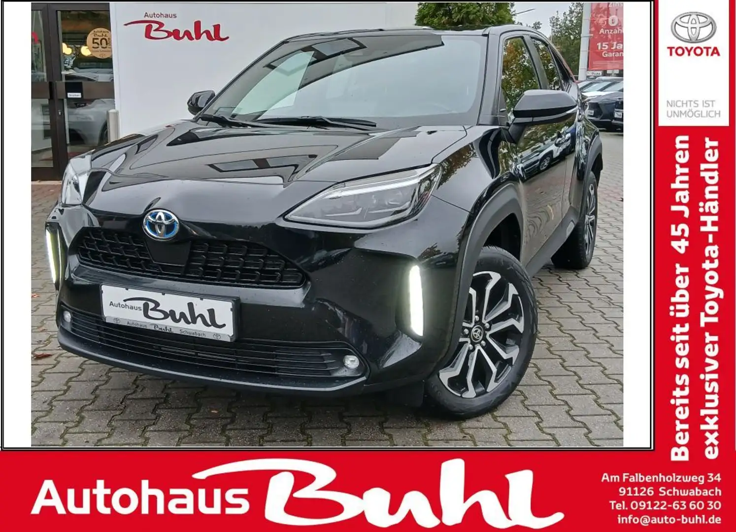 Toyota Yaris Cross Hybrid 1.5 VVT-i Team Deutschland m. Sitzheizung Negro - 1