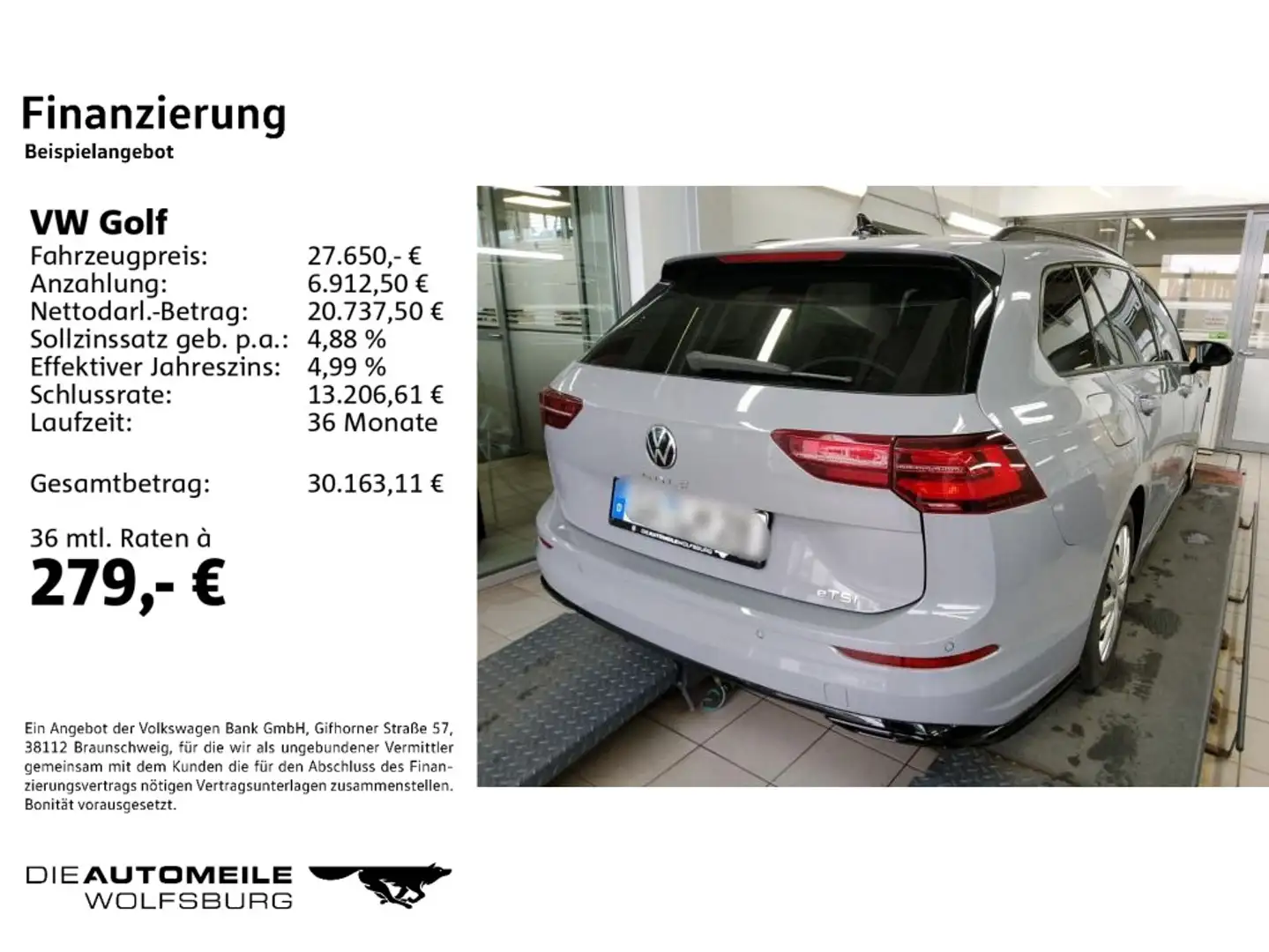 Volkswagen Golf Variant Golf 8 VIII Variant 1.5 eTSI DSG R-Line Matrix/A Grau - 2