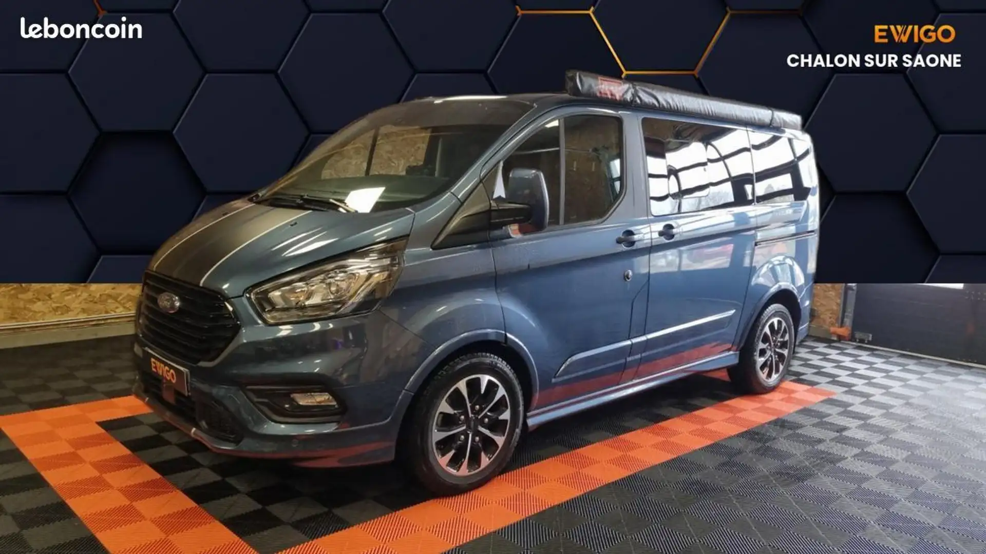 Ford Tourneo Custom SPORT 170 BVA MALUS PAYE Bleu - 2