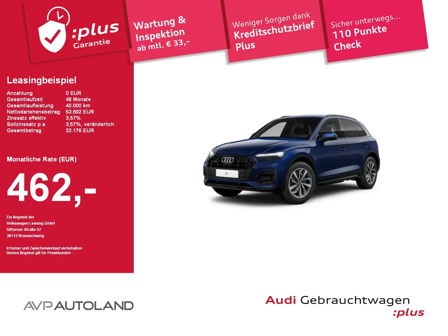 Audi Q5 45 TFSI quattro S tronic advanced AHK | PANO Blau - 1