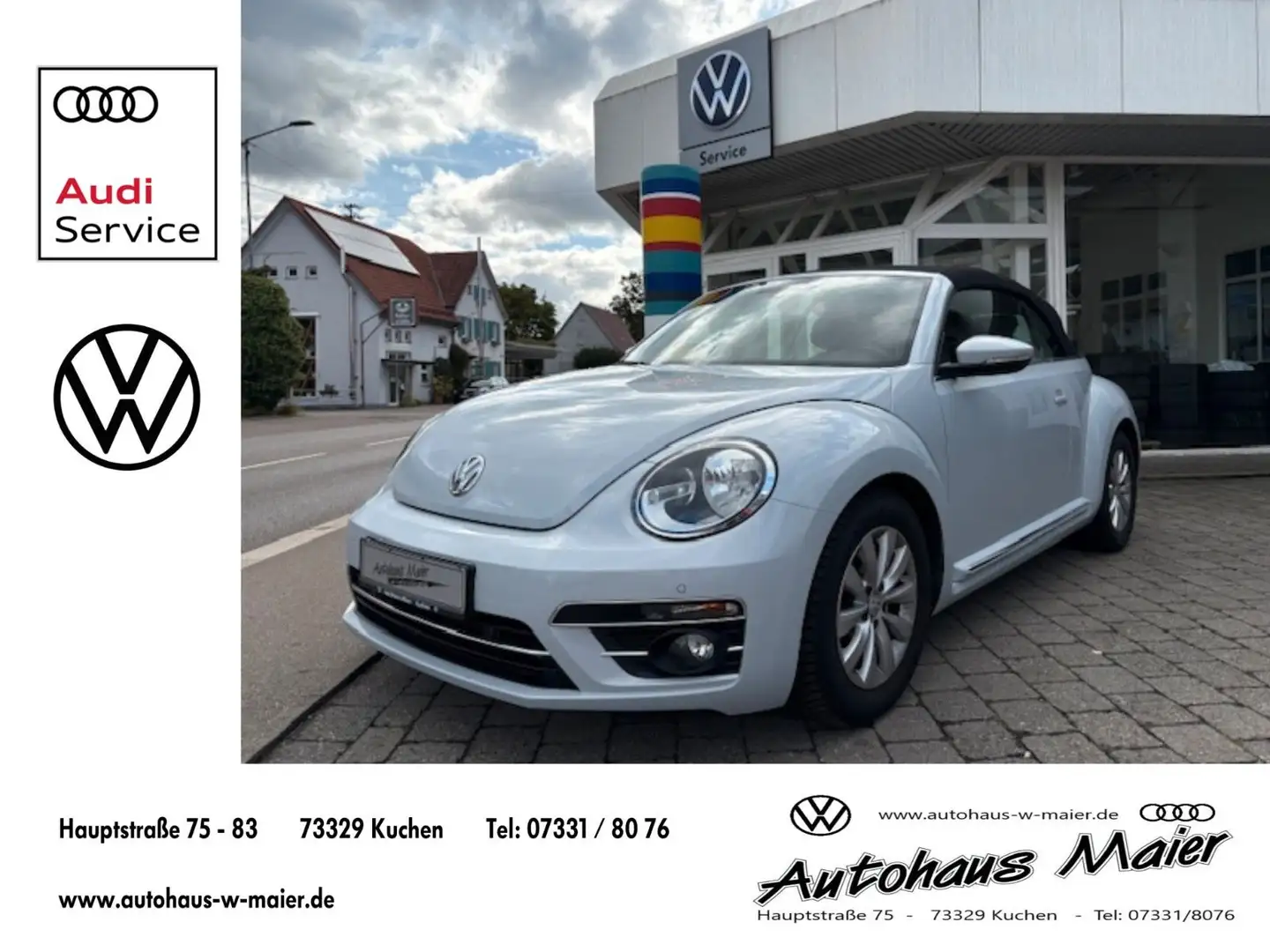 Volkswagen Beetle Cabriolet 1.2 TSI Design PDC/SHZ/TELE/ALU Plateado - 1