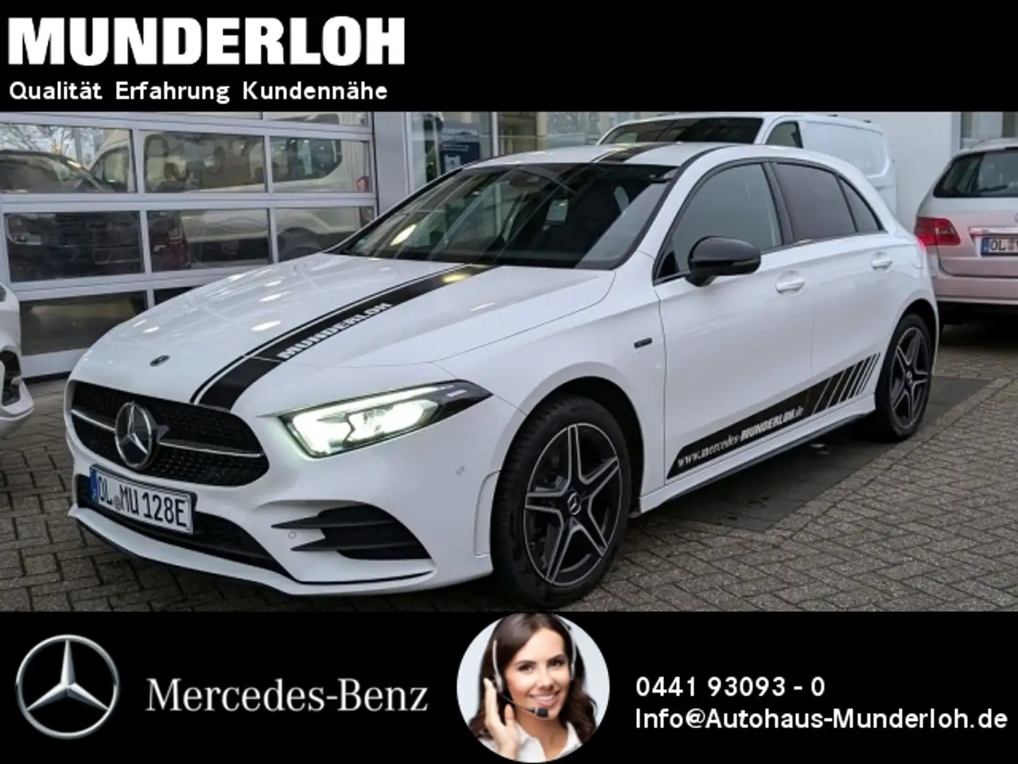 Mercedes-Benz A 250 e AMG Line Kompaktlimousine BUSINESS PAKET Blanc - 1