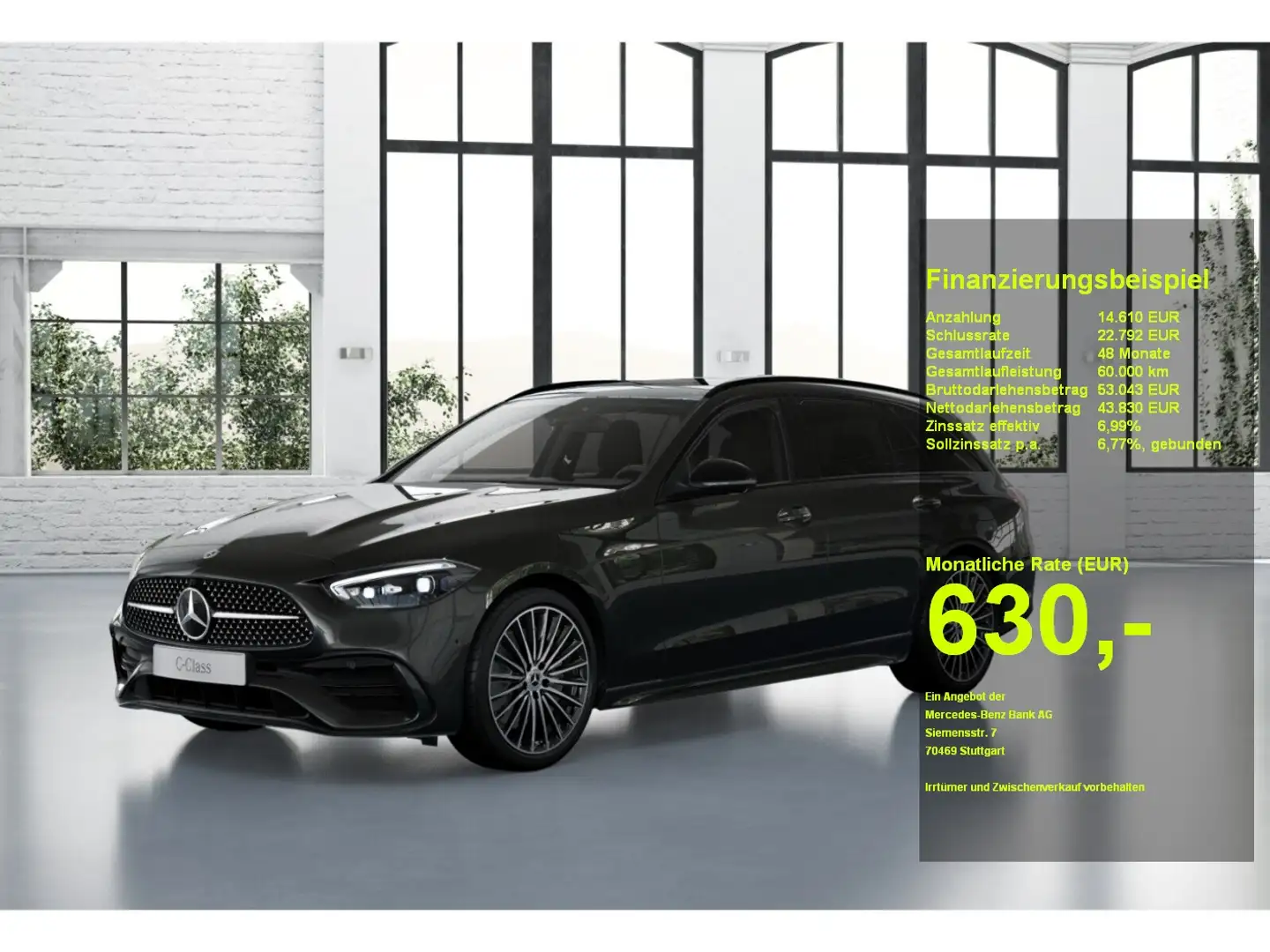 Mercedes-Benz C 300 de T-Modell mit EQ Hybrid Technologie +AMG Grau - 1