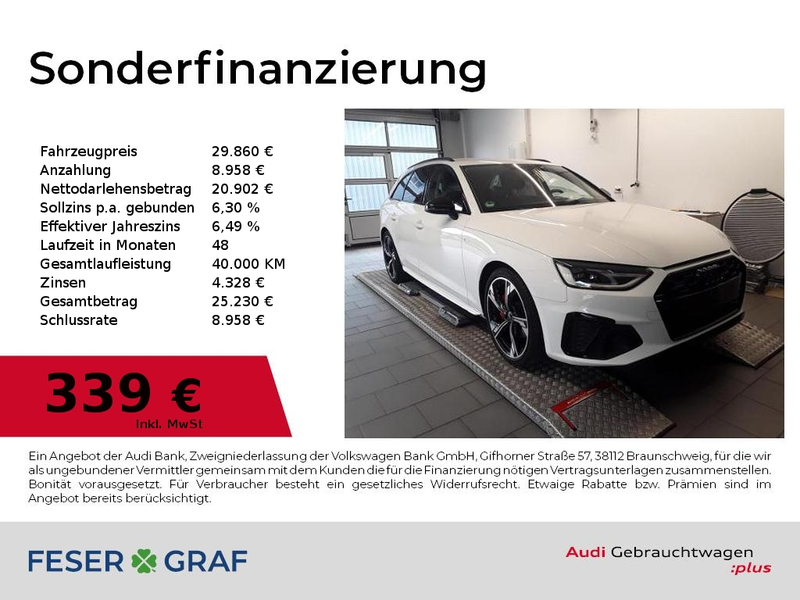 Audi A4 Avant 40 TDI qu S Line Navi+,Kamera,SmartphoneInt,
