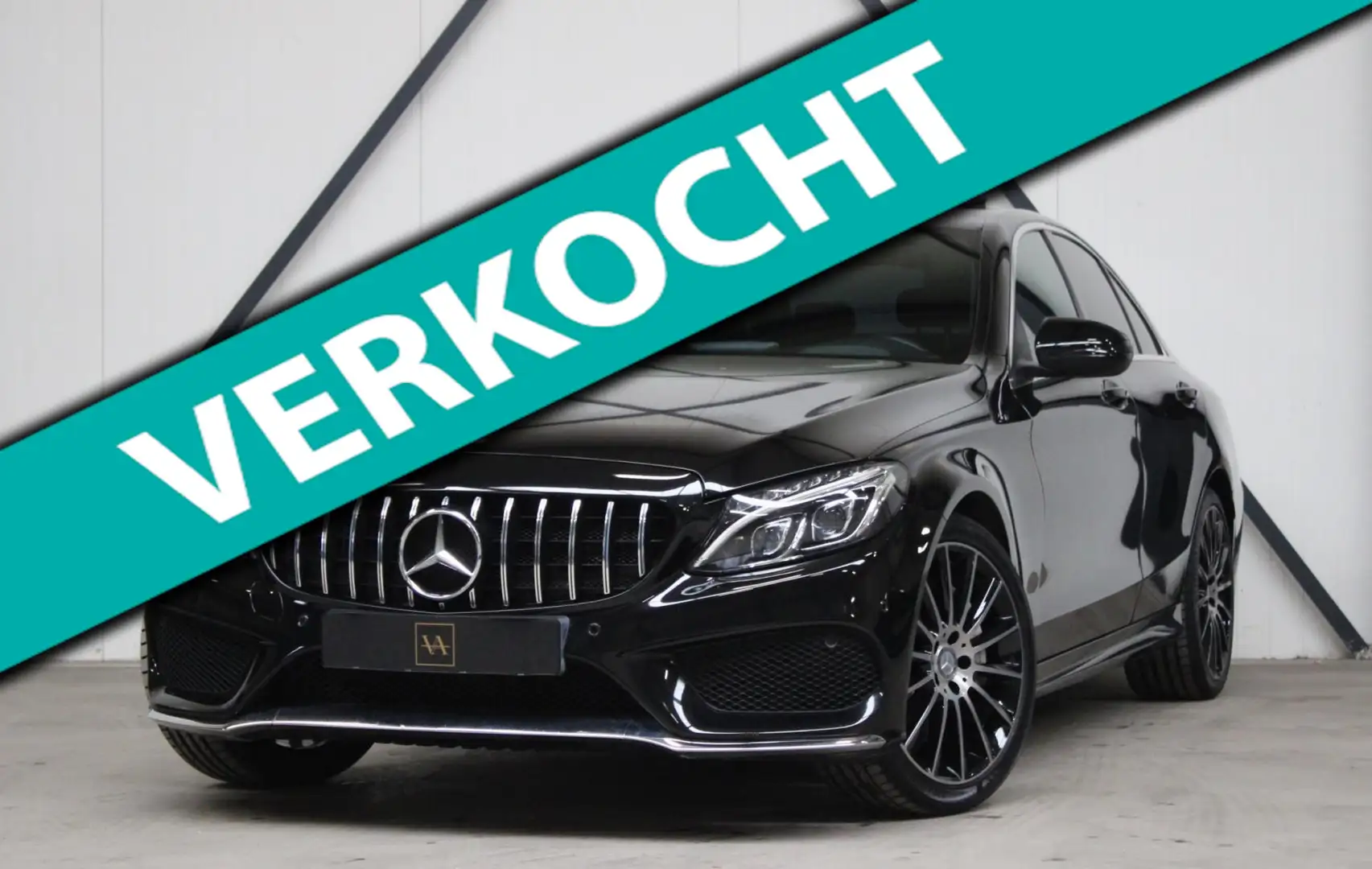 Mercedes-Benz C 250 AMG-Line l Luchtvering l HEAD-UP l Burmester l Mem Negru - 1