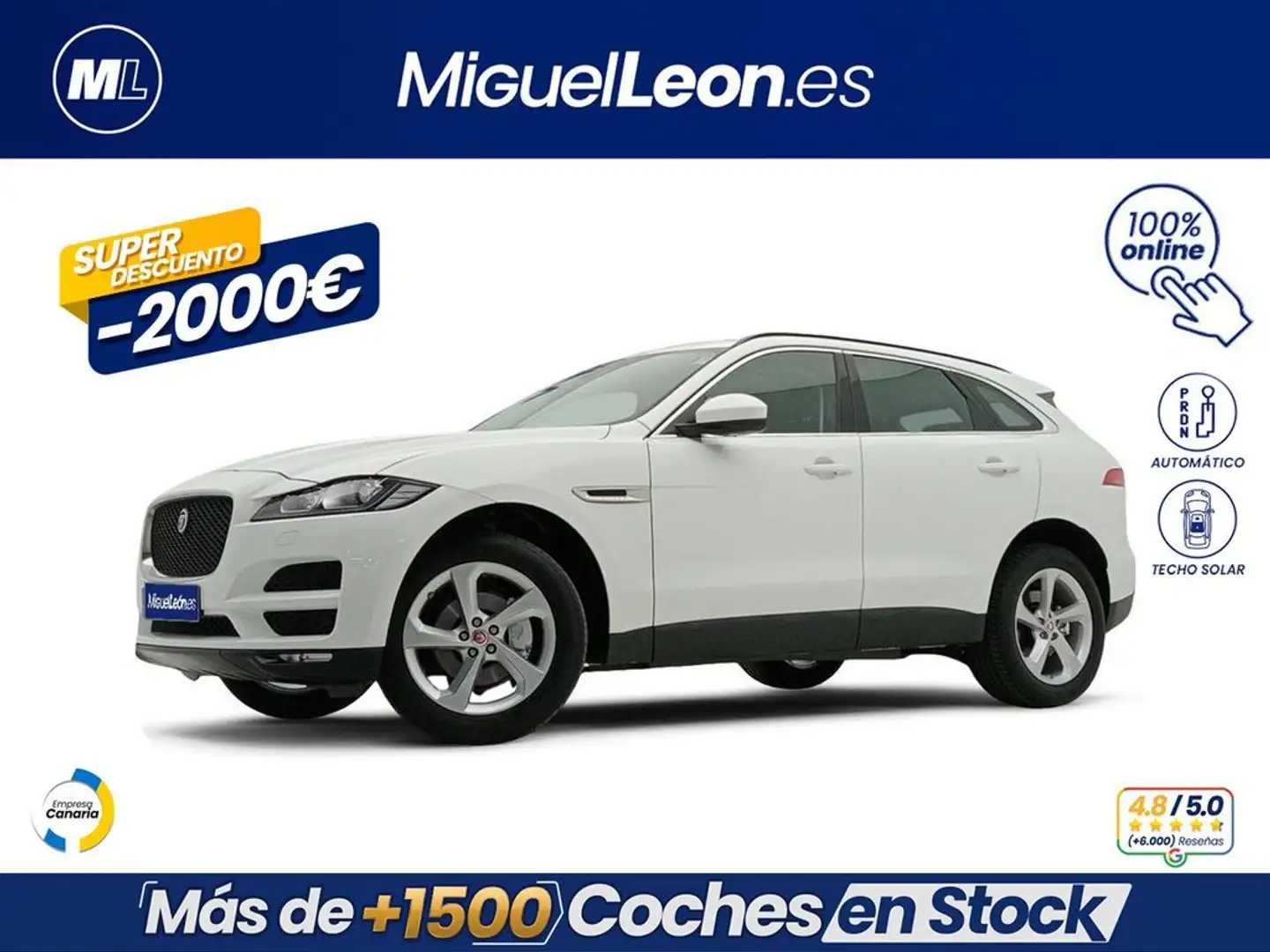 Jaguar F-Pace 2.0i4D Portfolio Aut. AWD 180 Blanc - 1