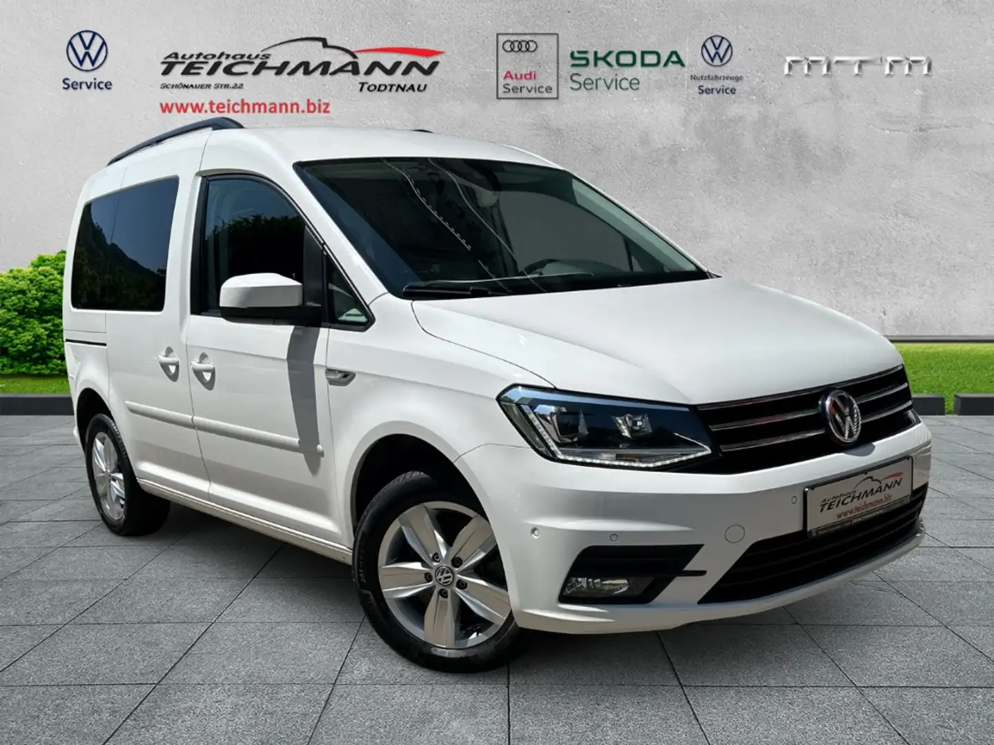 Volkswagen Caddy Comfortline 2.0 TDI DSG AHK SD-Heizung EU6d Blanc - 2