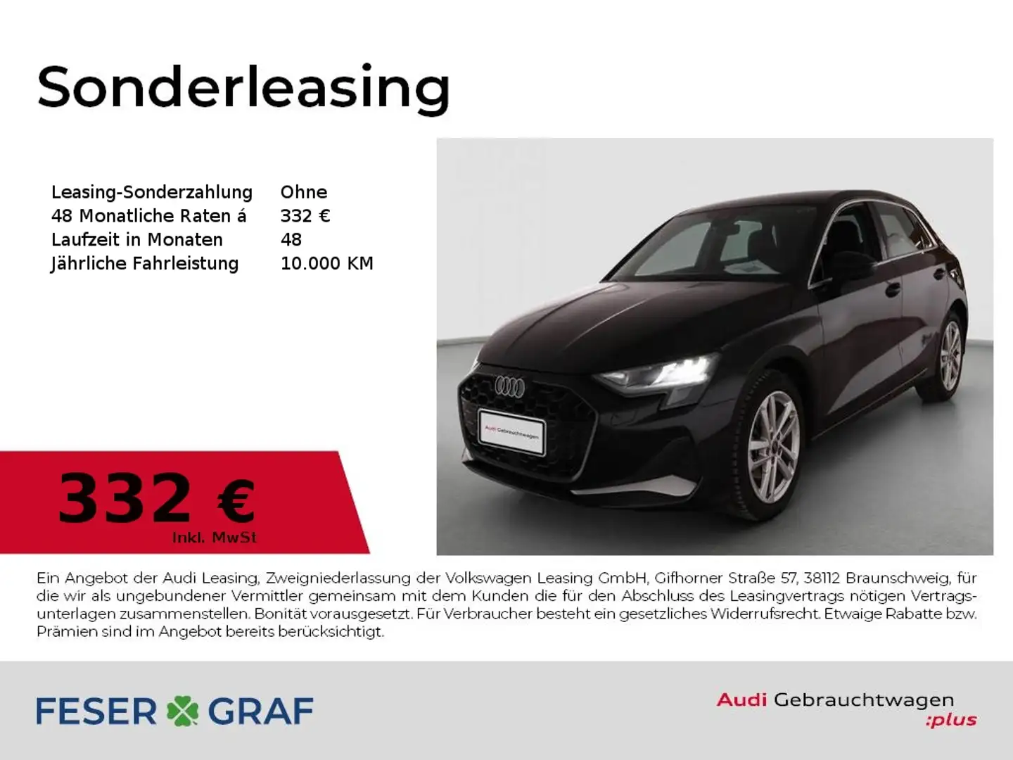 Audi A3 Advanced 35TDI Navi+/SHZ/Kamera/VC+ Schwarz - 1