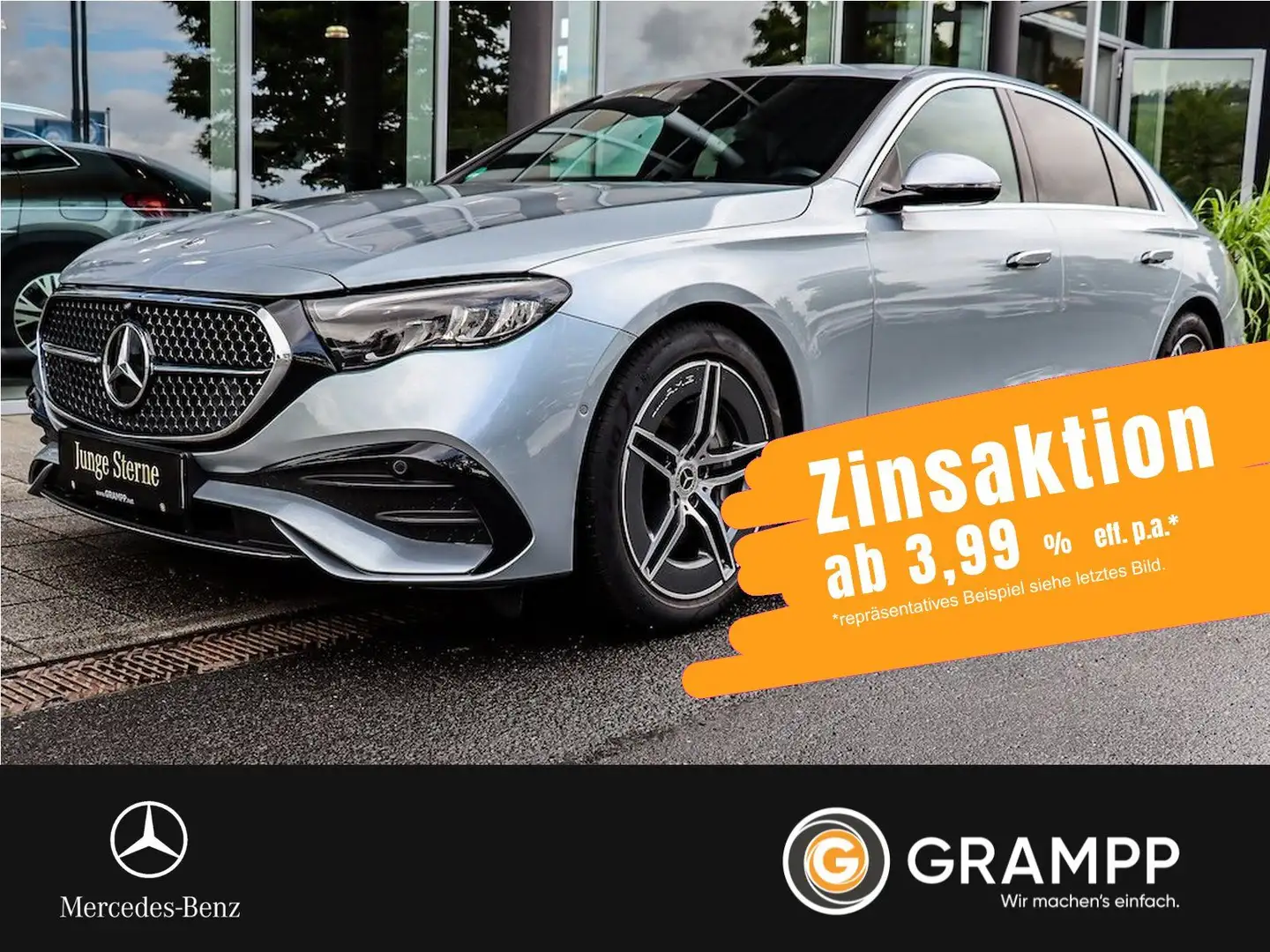 Mercedes-Benz E 200 AMG Advanced/AHK/Distronic/Kamera Silber - 1
