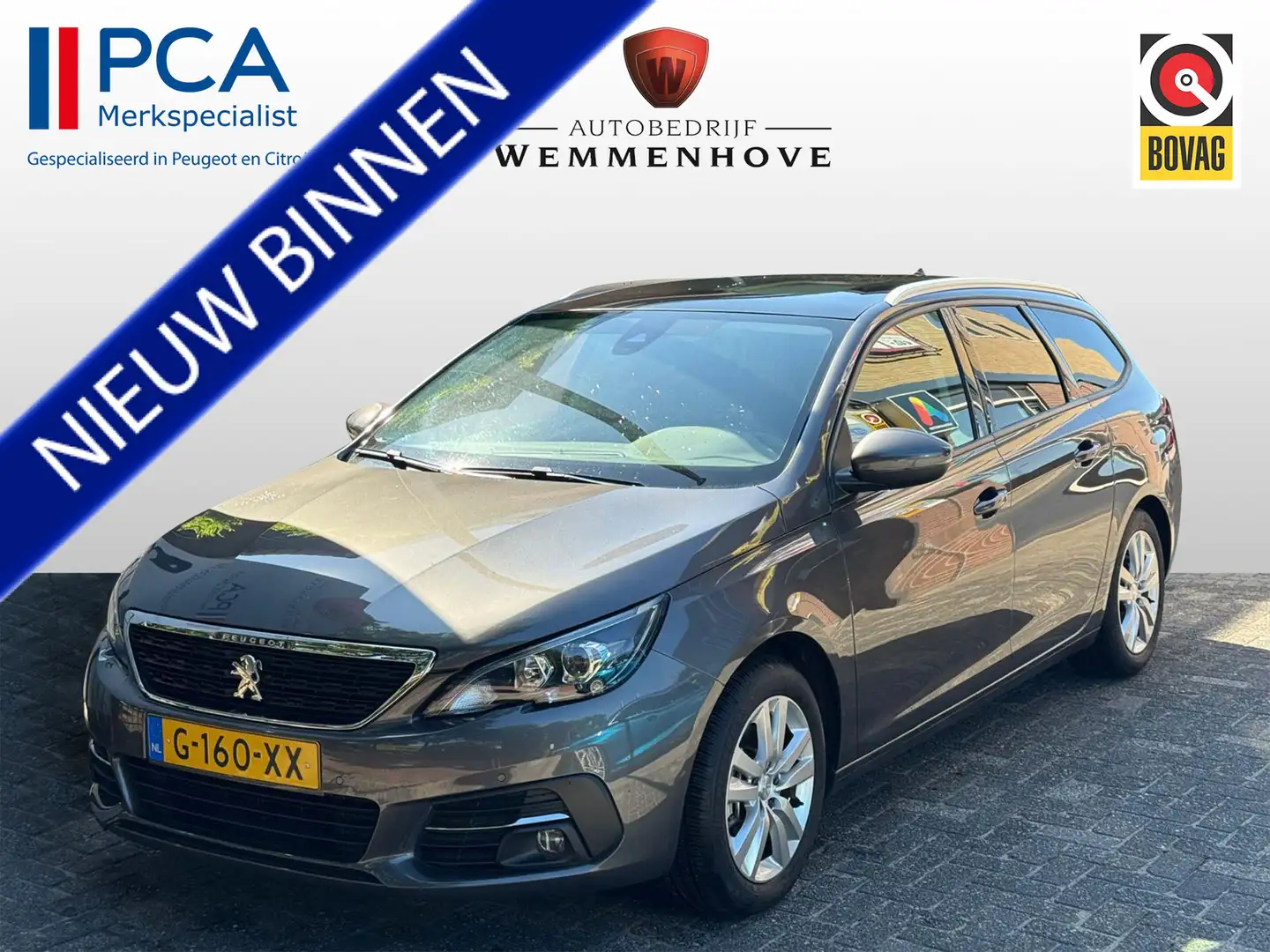Peugeot 308 SW 1.2 PureTech Blue Lease Executive Airco/Navi/Li Grijs - 1