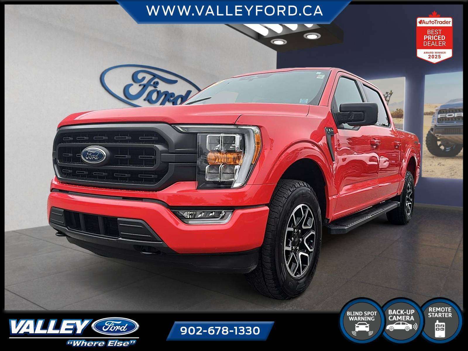 Red 2023 Ford F-150 Pickup Truck Four-Wheel Drive Automatic