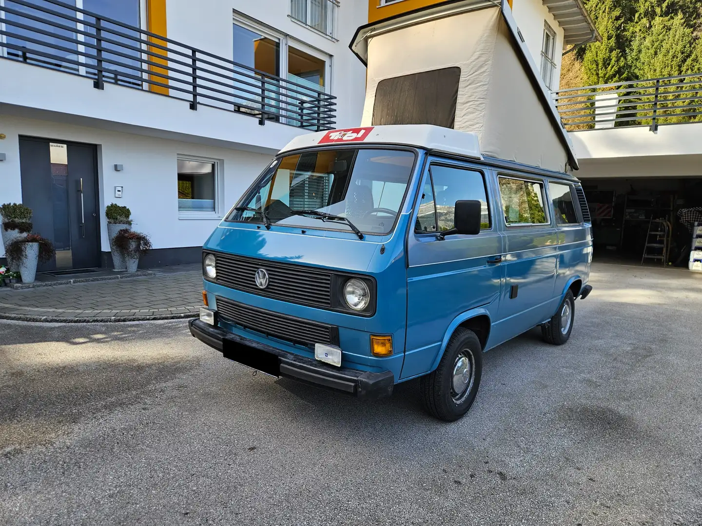 Volkswagen T3 Multivan 1.6 TD mit Westfalia Klappdach ab Werk Blau - 1