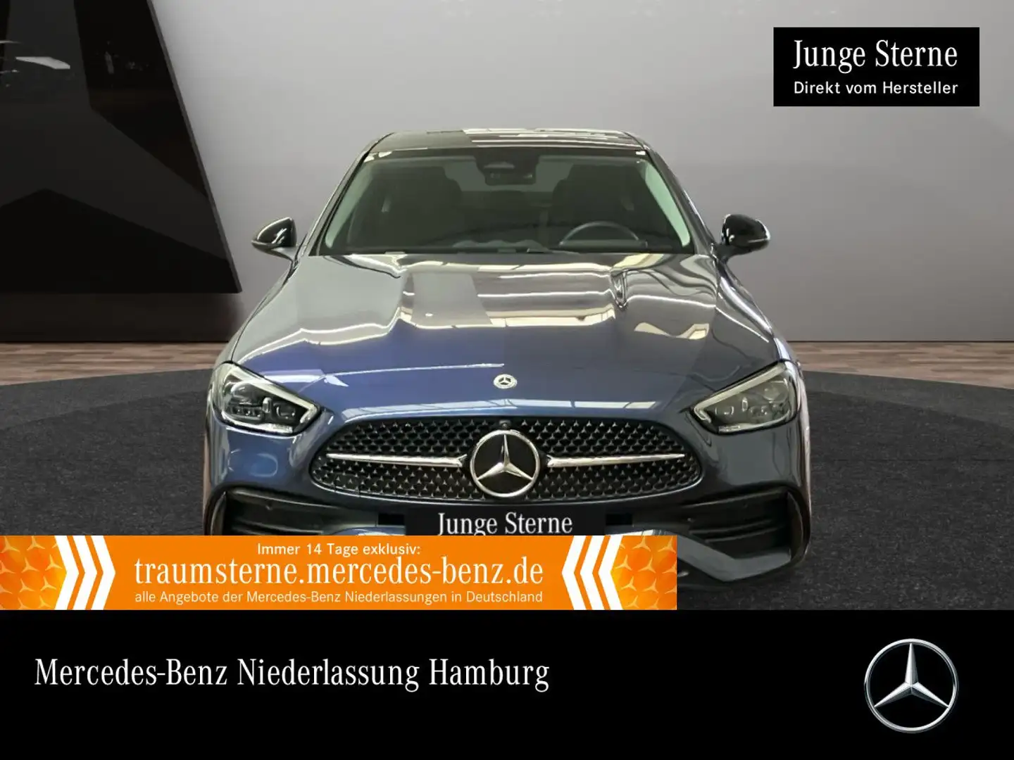 Mercedes-Benz C 300 AMG+NIGHT+PANO+360+BURMESTER+19"+TOTW+9G Blau - 1