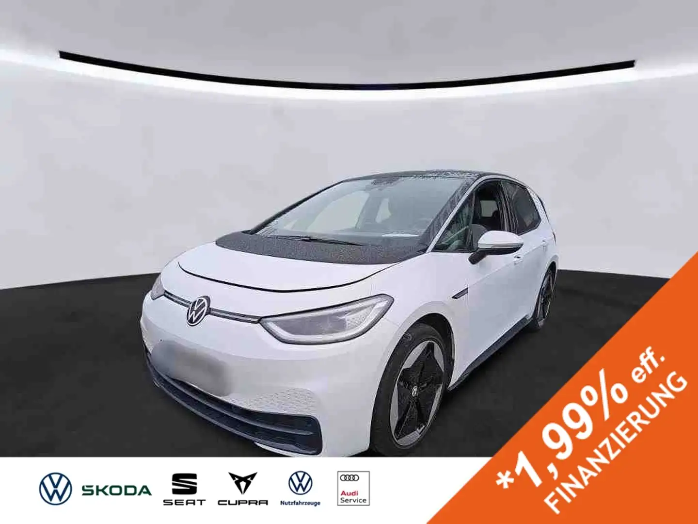 Volkswagen ID.3 PURE PERF. 55 kWh STYLE +IQ.LIGHT +ACC +CARPLAY + Weiß - 1