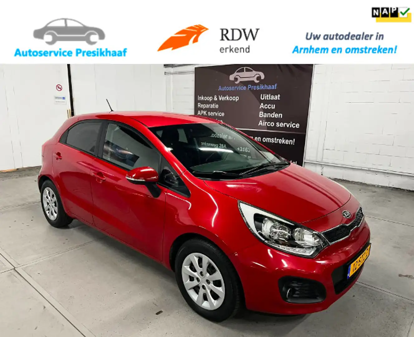 Kia Rio 1.2 CVVT Super Pack ECC / KEYLESS / START-STOP Rood - 1