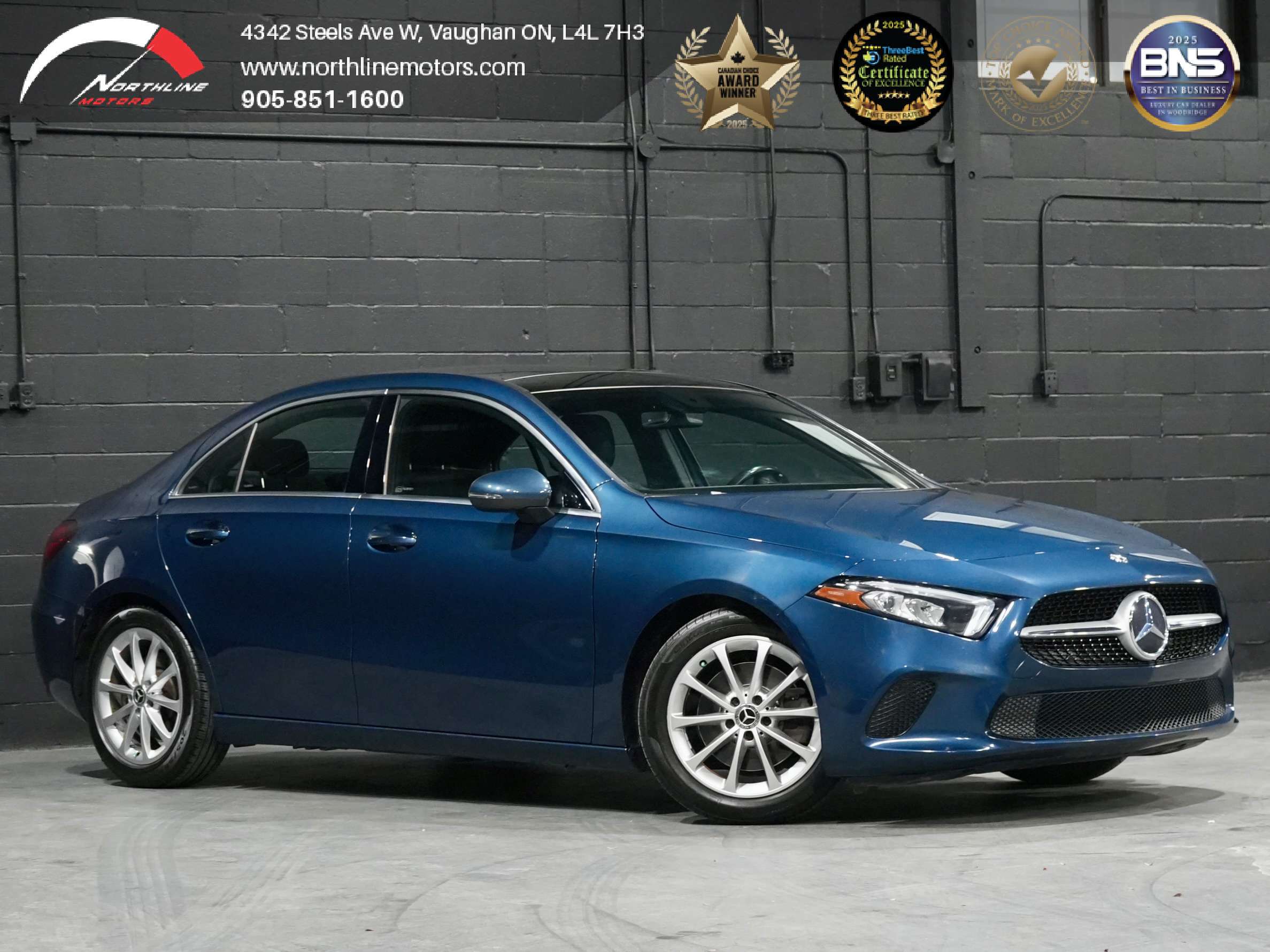 Blue 2020 Mercedes-Benz A-Class A 220 Sedan 4MATIC AWD Sedan All-Wheel Drive Automatic