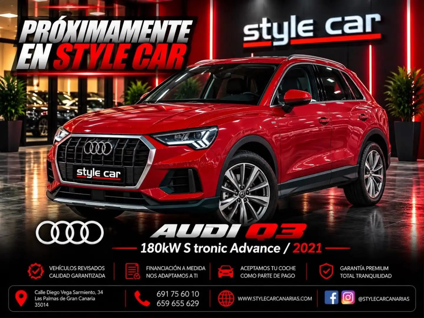 Audi Q3 45 TFSIe Advanced S-tronic Rojo - 1