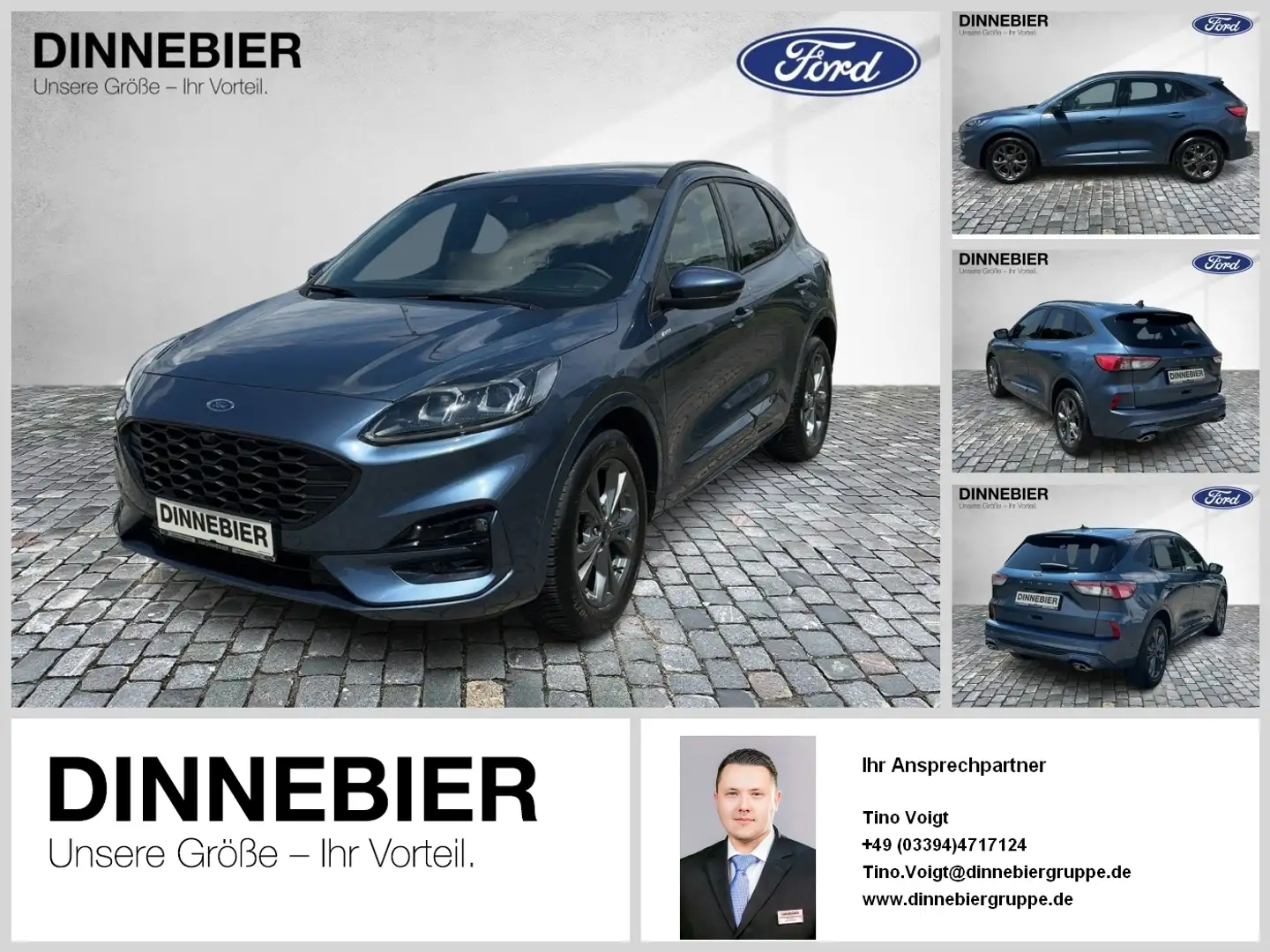 Ford Kuga ST-Line X LED+AHK+Glasdach+Kamera+SHZ Blau - 1