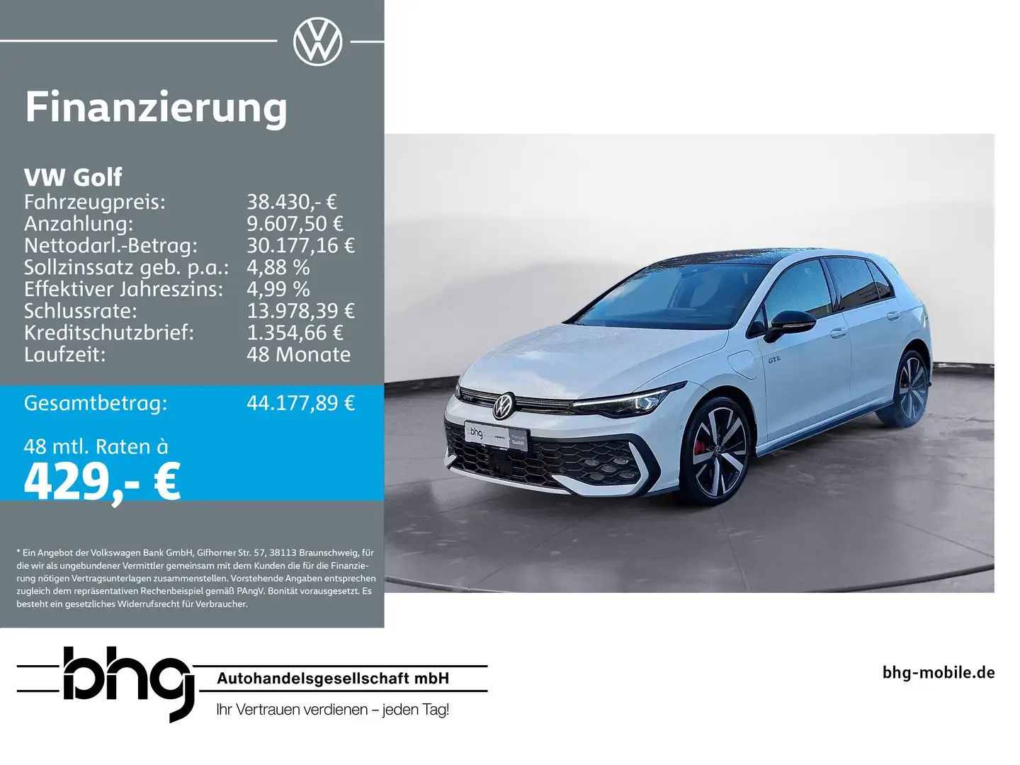 Volkswagen Golf GTE 1.5 eHybrid OPF DSG GTE Weiß - 1