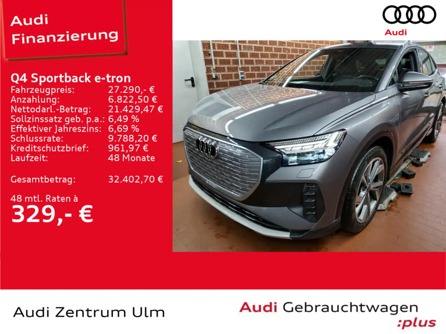 Audi Q4 e-tron 35 MATRIX HuD NAV KAM Grau - 1