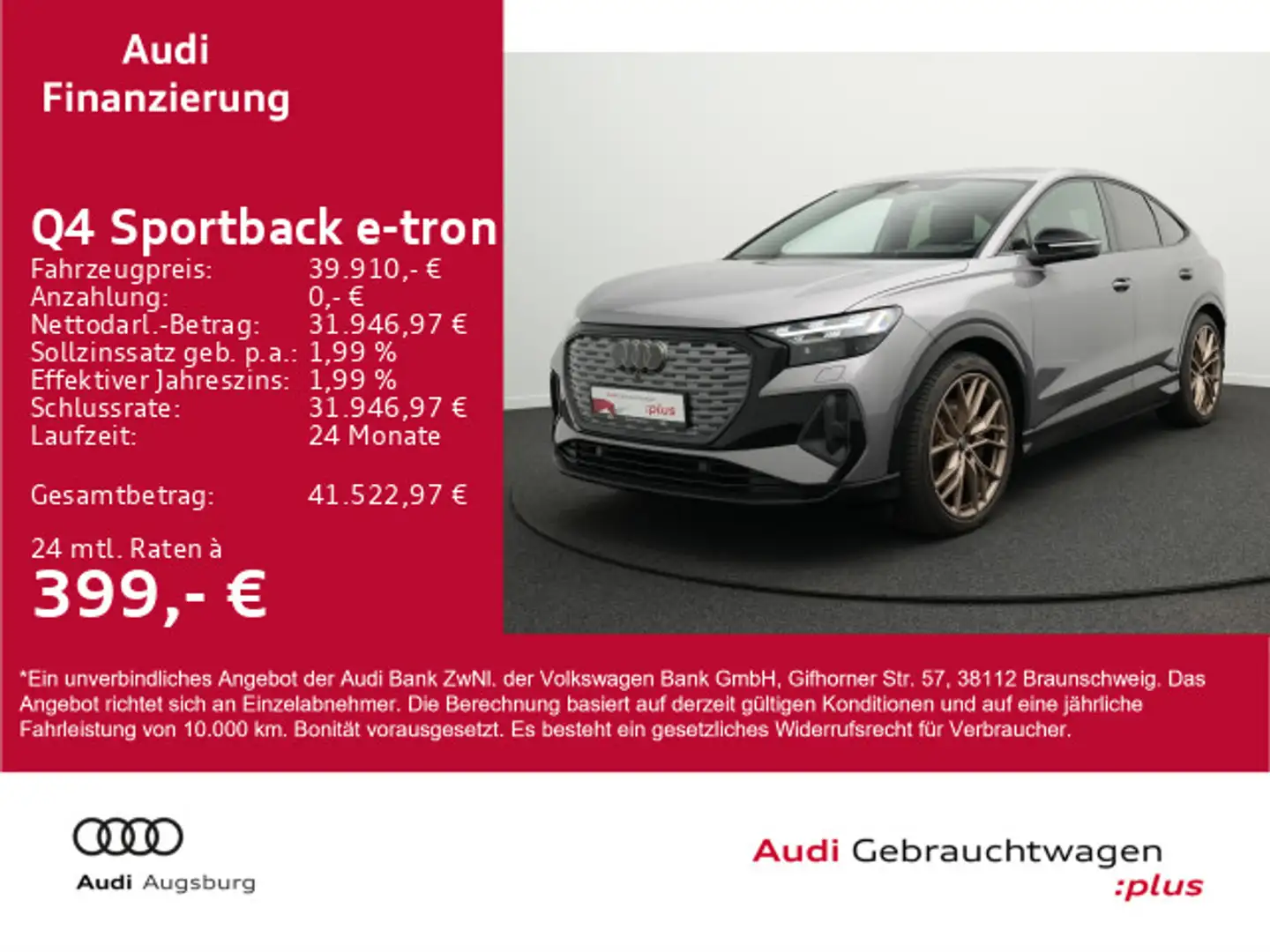 Audi Q4 e-tron Q4 Sportback 50e-tron Edition One S line*PANO*21 Grau - 1