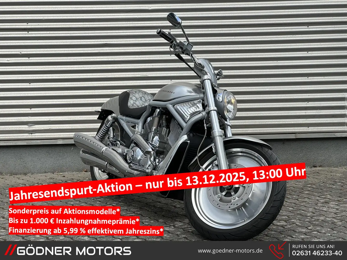 Harley-Davidson V-Rod VRSCA 86 kW (117 PS), Schaltgetriebe, Heckantrieb Ezüst - 1