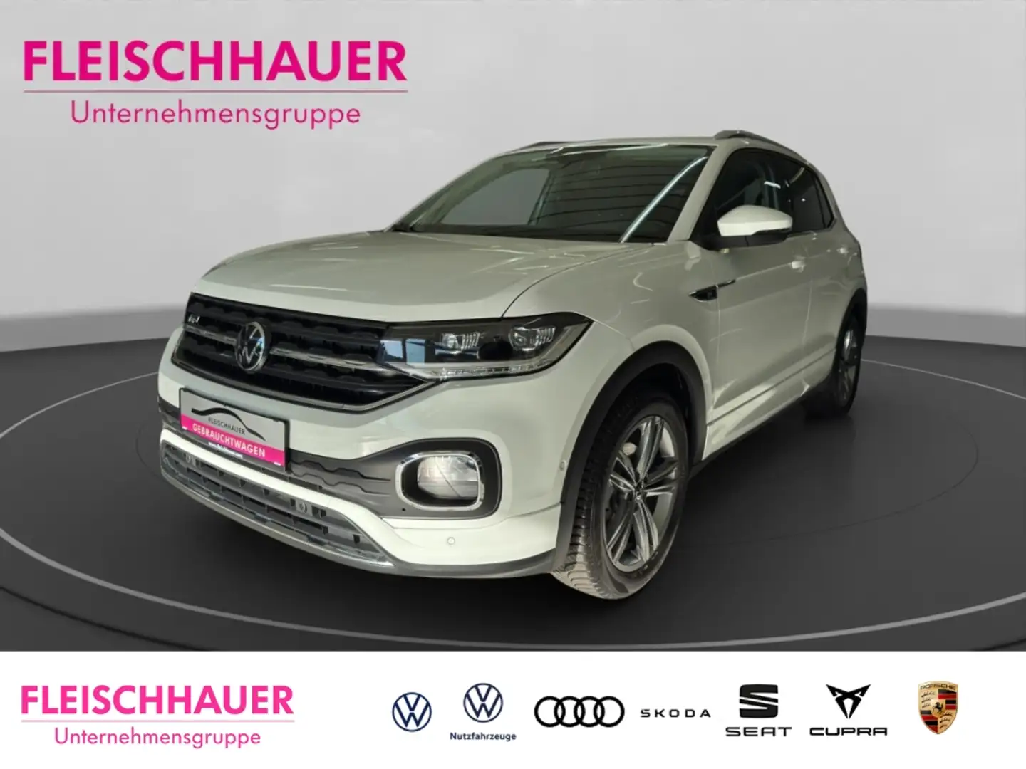 Volkswagen T-Cross Style 1.0 TSI LED+ACC+R-LINE-EXTERIEUR+DC+NAVI+RFK Blanc - 1