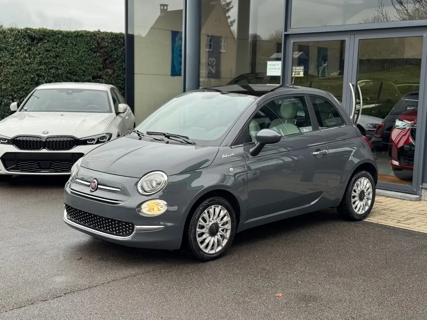 Fiat 500 HYBRID / GLASDAK / BLACK DASH / CARPLAY / NAVI /AC Gris - 2