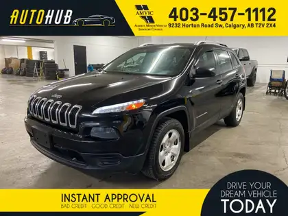 Black 2017 Jeep Cherokee Sport 4WD SUV / Crossover Four-Wheel Drive 9-Speed Automatic