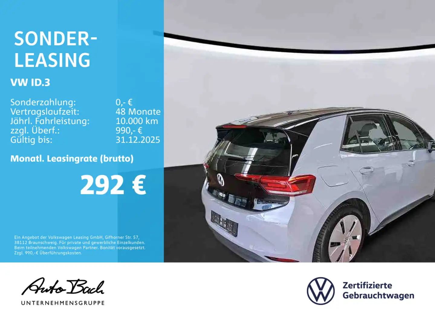 Volkswagen ID.3 Pure Performance, Navi, LED, App-Connect, S Grau - 2