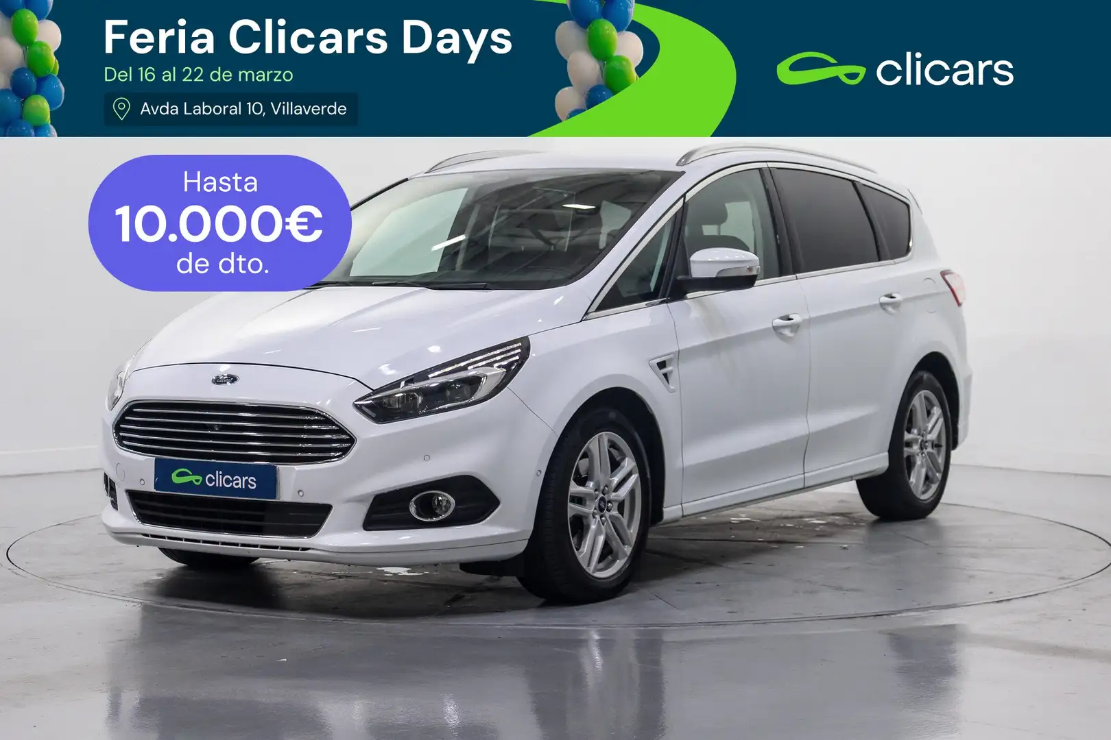 Ford S-Max 2.0TDCi Bi-turbo ST-Line PS 210 Blanco - 1
