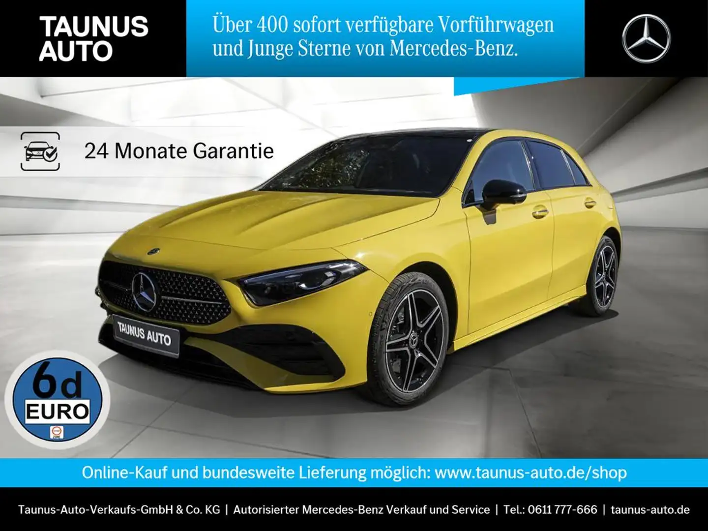 Mercedes-Benz A 250 e AMG-LINE PREMIUM PANO NIGHT HUD BURMESTER Amarillo - 1