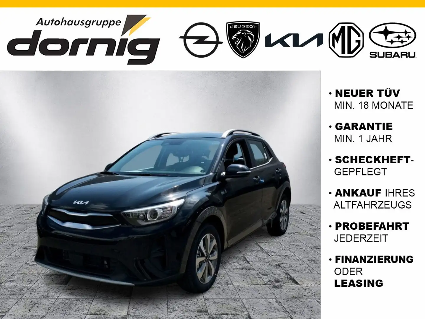 Kia Stonic 1.0T-GDi 100 Vision Zwart - 1