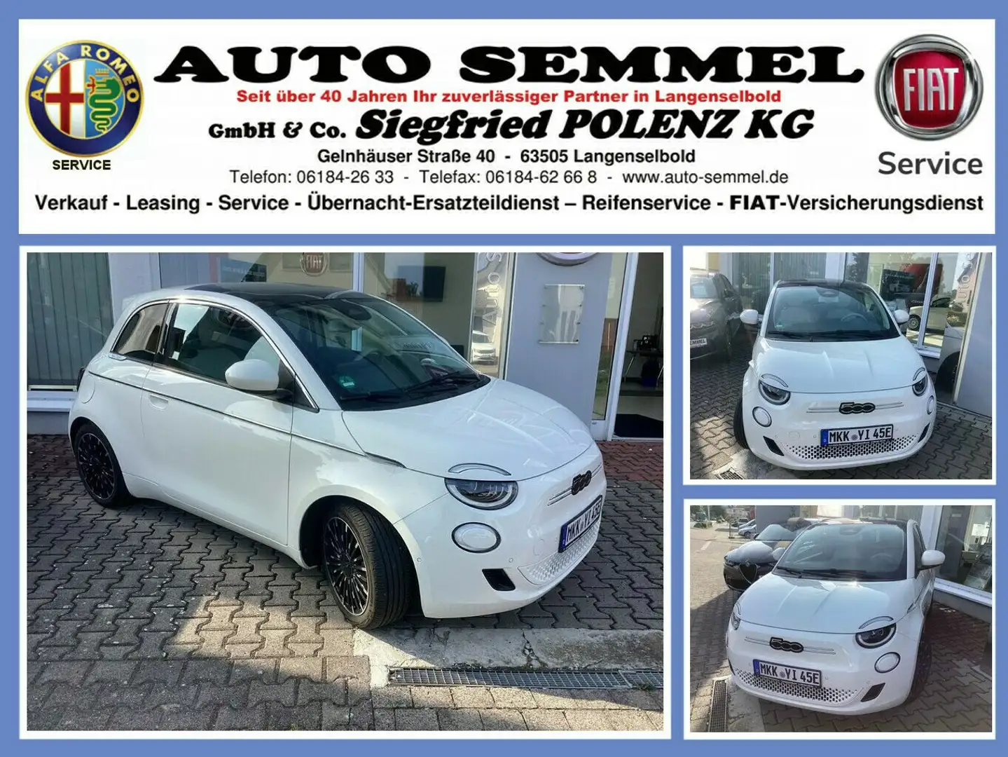 Fiat 500e La Prima by Bocelli MJ23 Weiß - 1