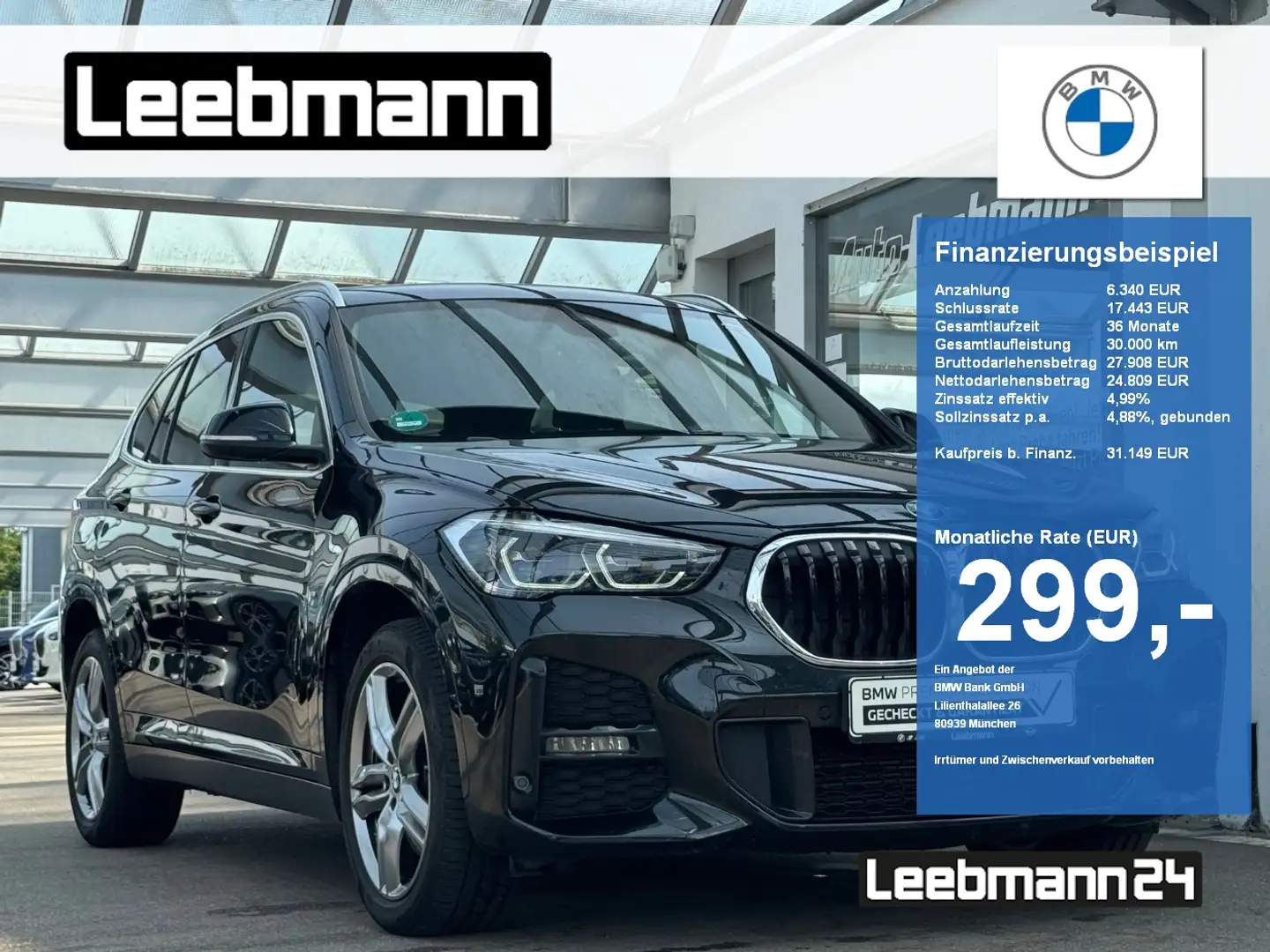 BMW X1 xDrive20d M-Sport elSitze/HUD 2 JAHRE GARANTIE Noir - 1