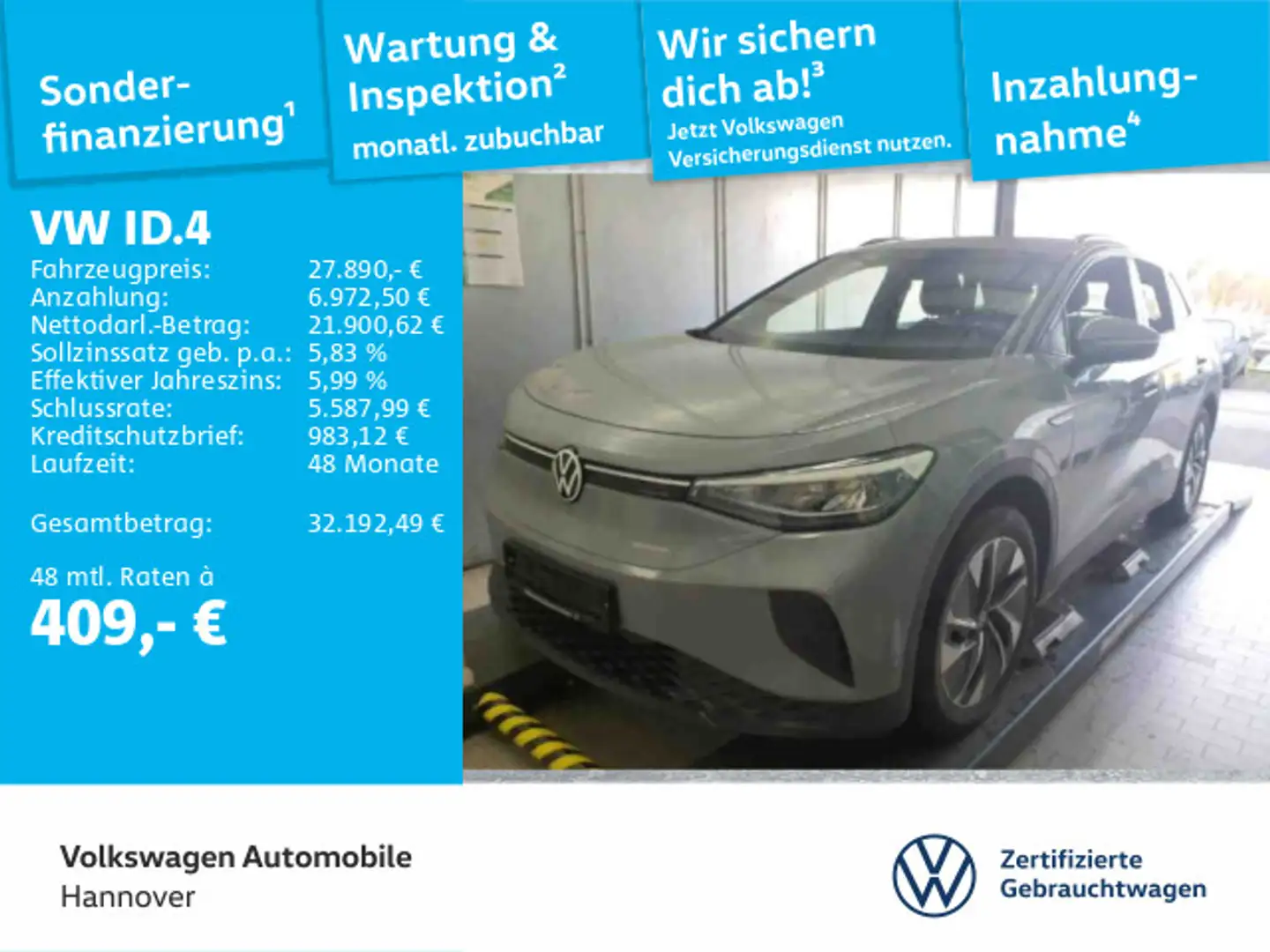 Volkswagen ID.4 Pro Performance Navi LED PDC SHZ ACC DAB+ Grau - 1