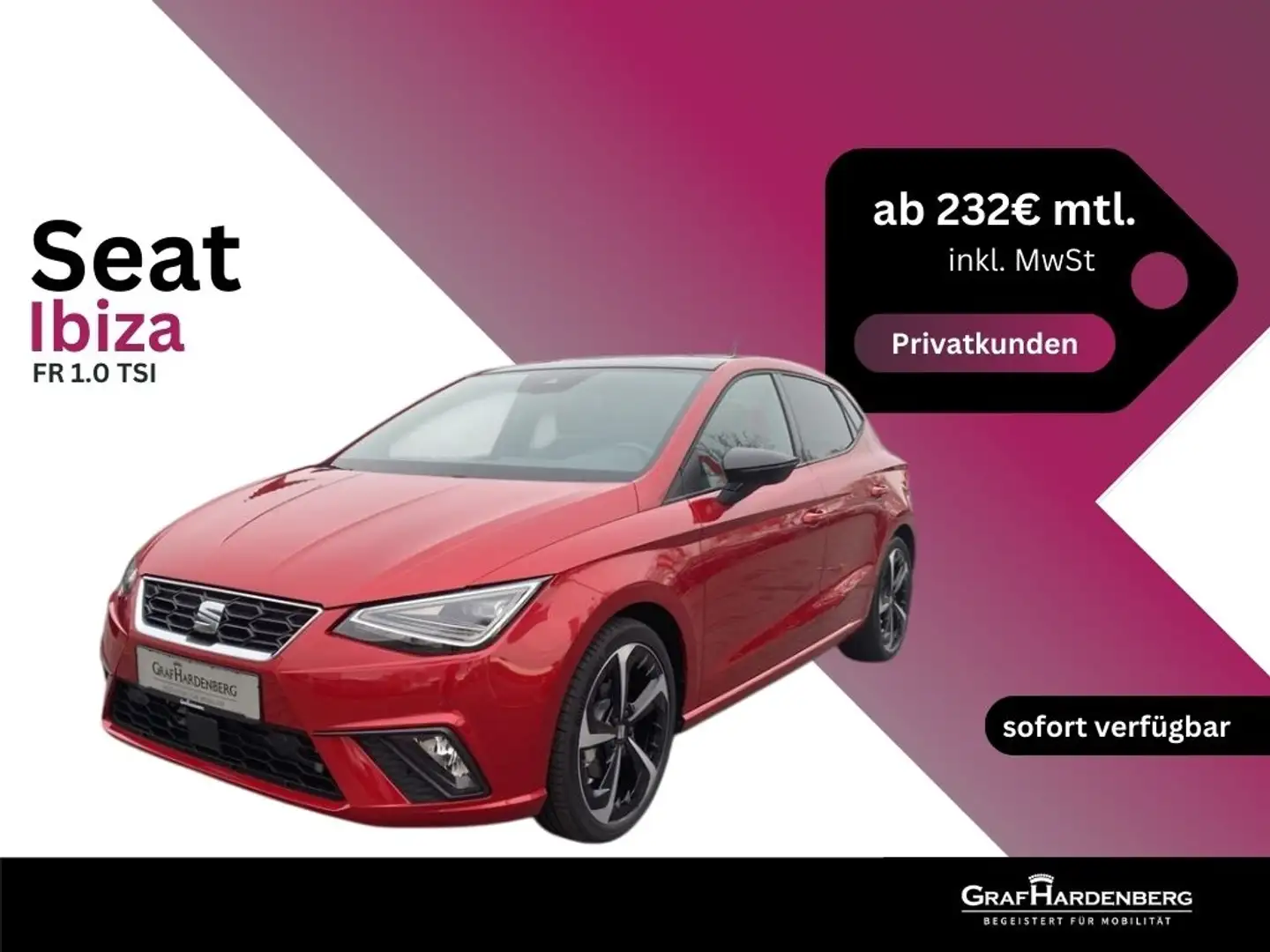 SEAT Ibiza FR 1.0 TSI 116 PS 6-Gang *sofort verfügbar* Rot - 1