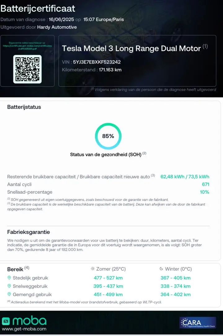 Tesla Model 3 Performance AWD 85% SOH 1e EIG BTW Auto Rijklaarpr Grigio - 1