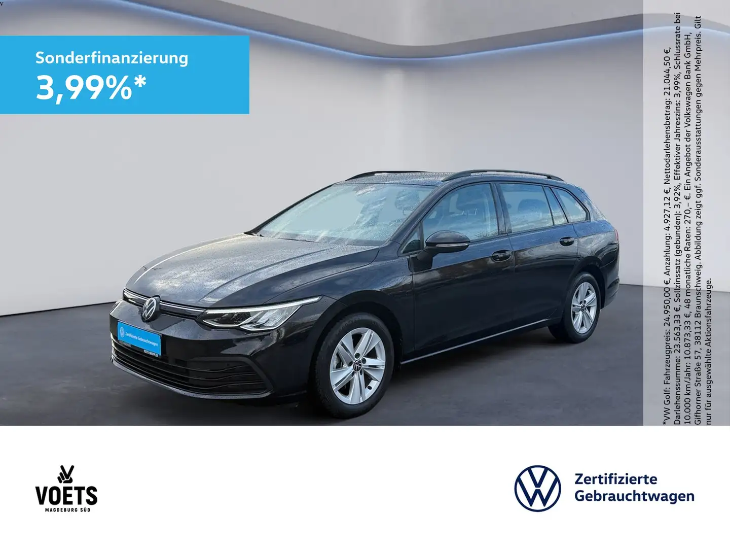 Volkswagen Golf VIII VARIANT LIFE 1.5 eTSI DSG LED+NAVI+AHK Schwarz - 1