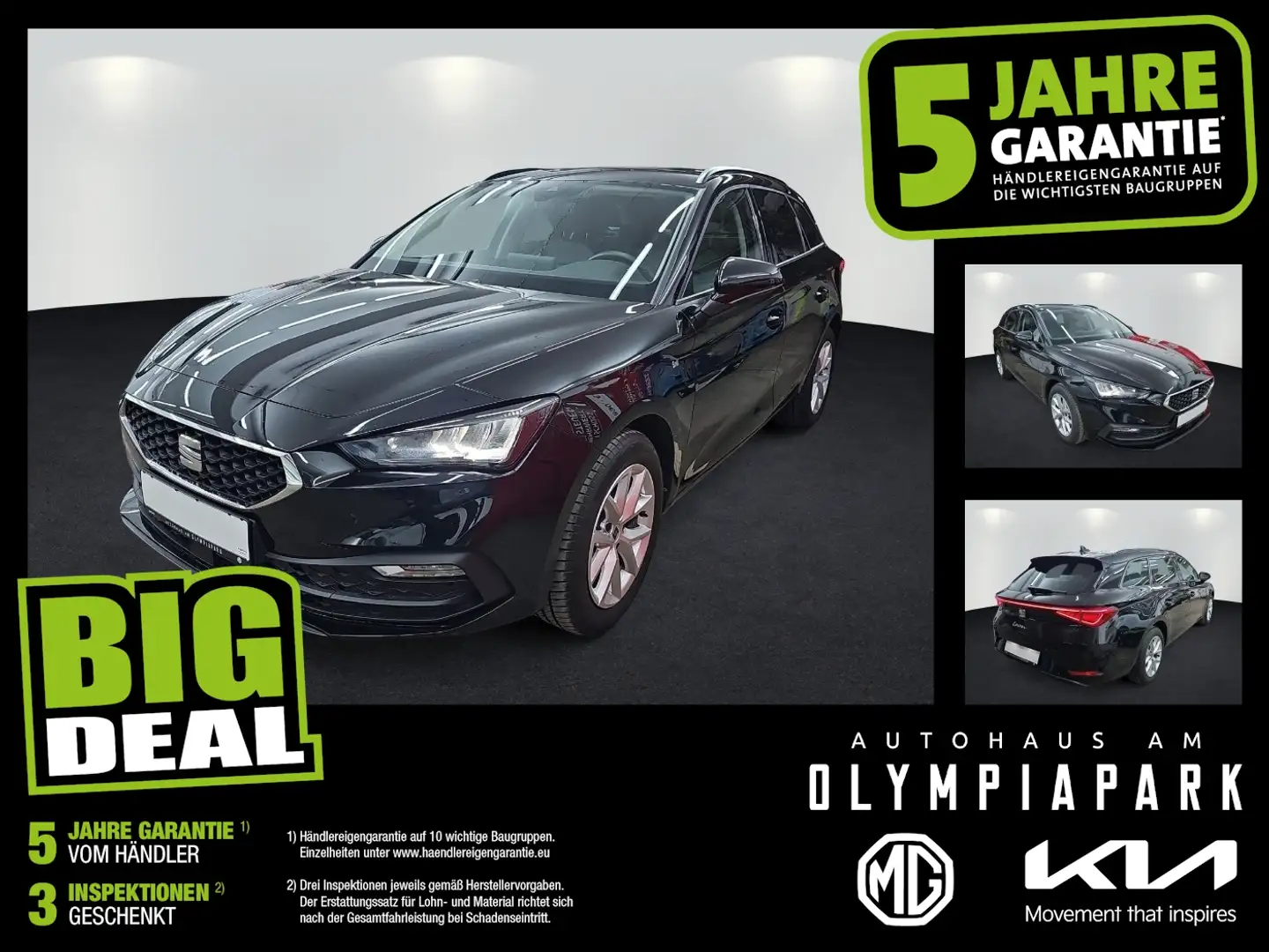 SEAT Leon KOMBI 1.5 eTSI Style KAM*LED*SITZHEIZ Schwarz - 1