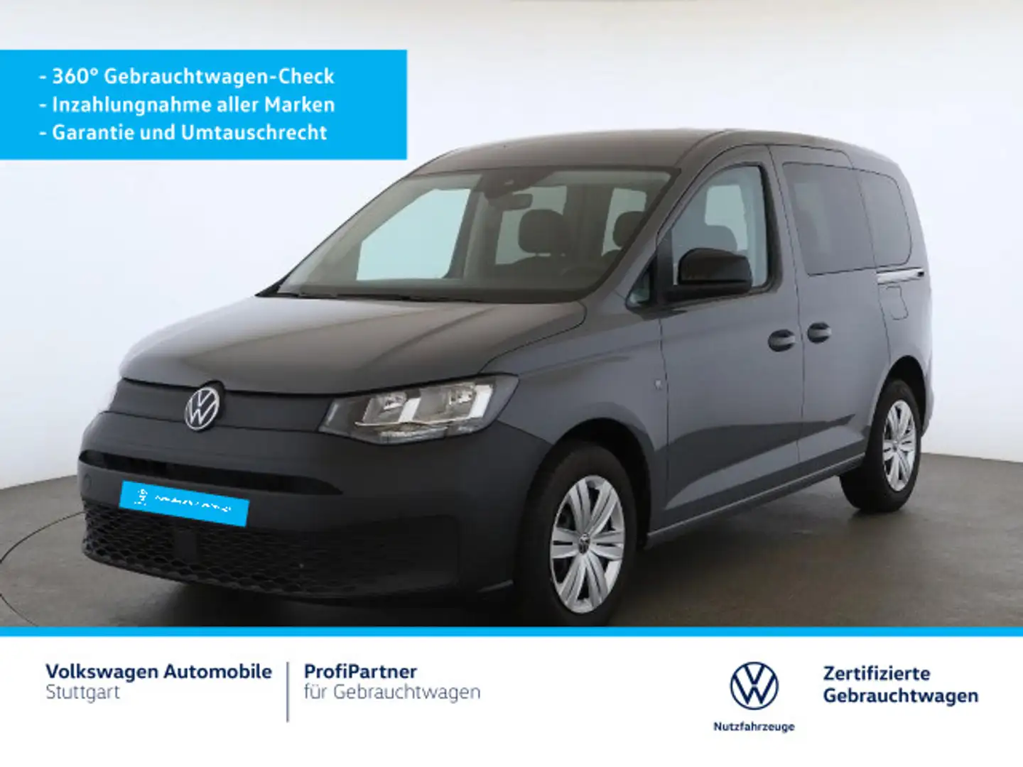 Volkswagen Caddy 1,5 l TSI Euro 6e Navi AHK Klima Grau - 2
